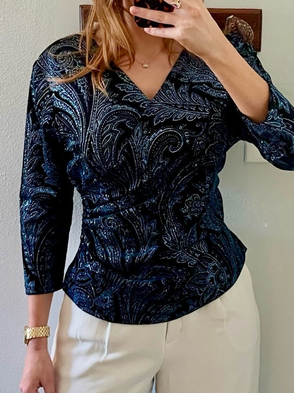 Velvet Burnout Evening Top